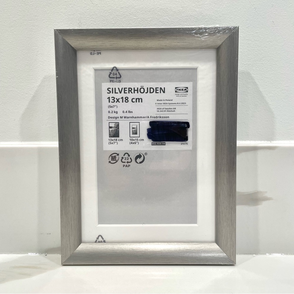 🟠5/$25 NEW IKEA Silverhöjden 13x18cm Photo Frame